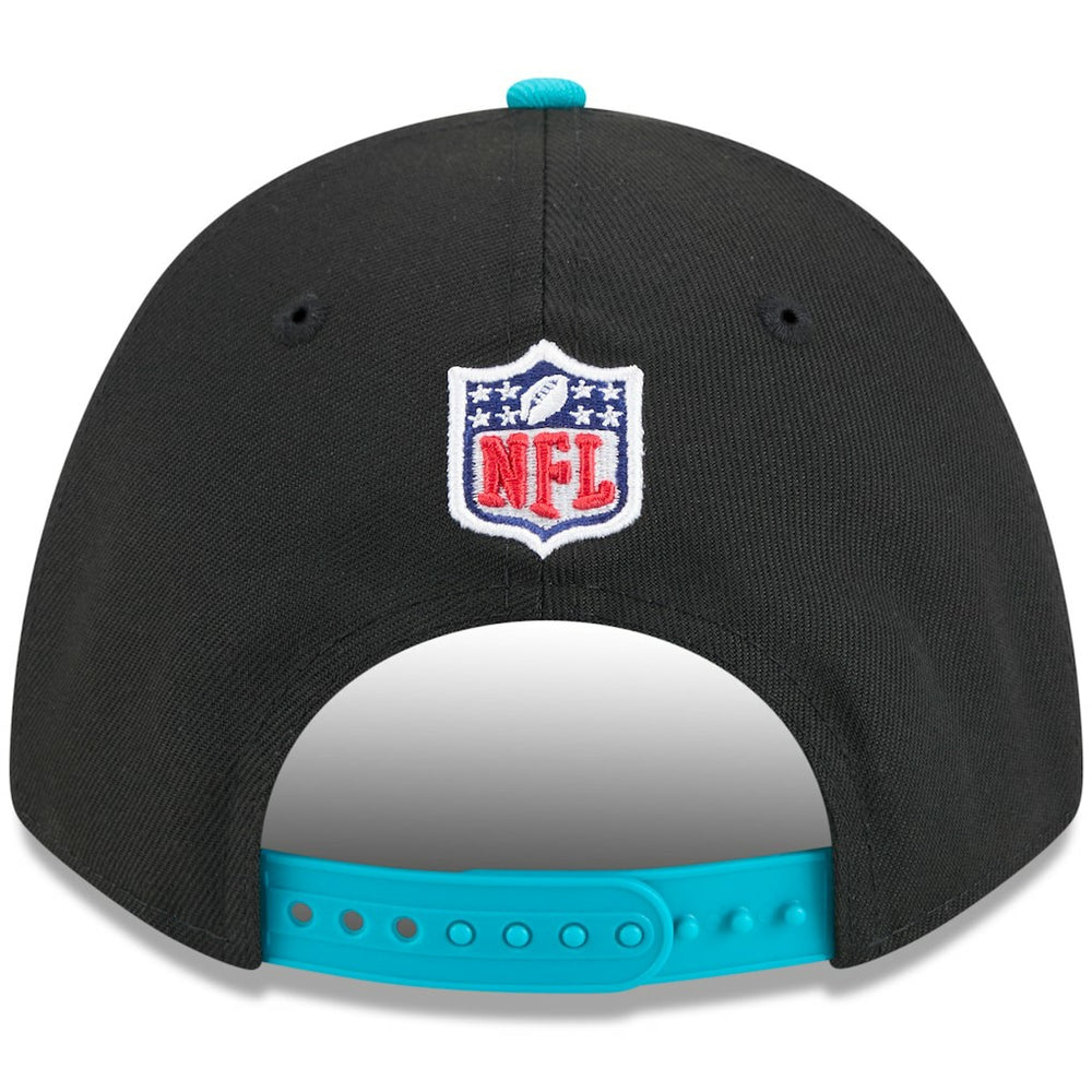 Miami Dolphins New Era 2025 NFL Draft 9FORTY A-Frame M-Crown Adjustable Hat Black/Aqua - NFL