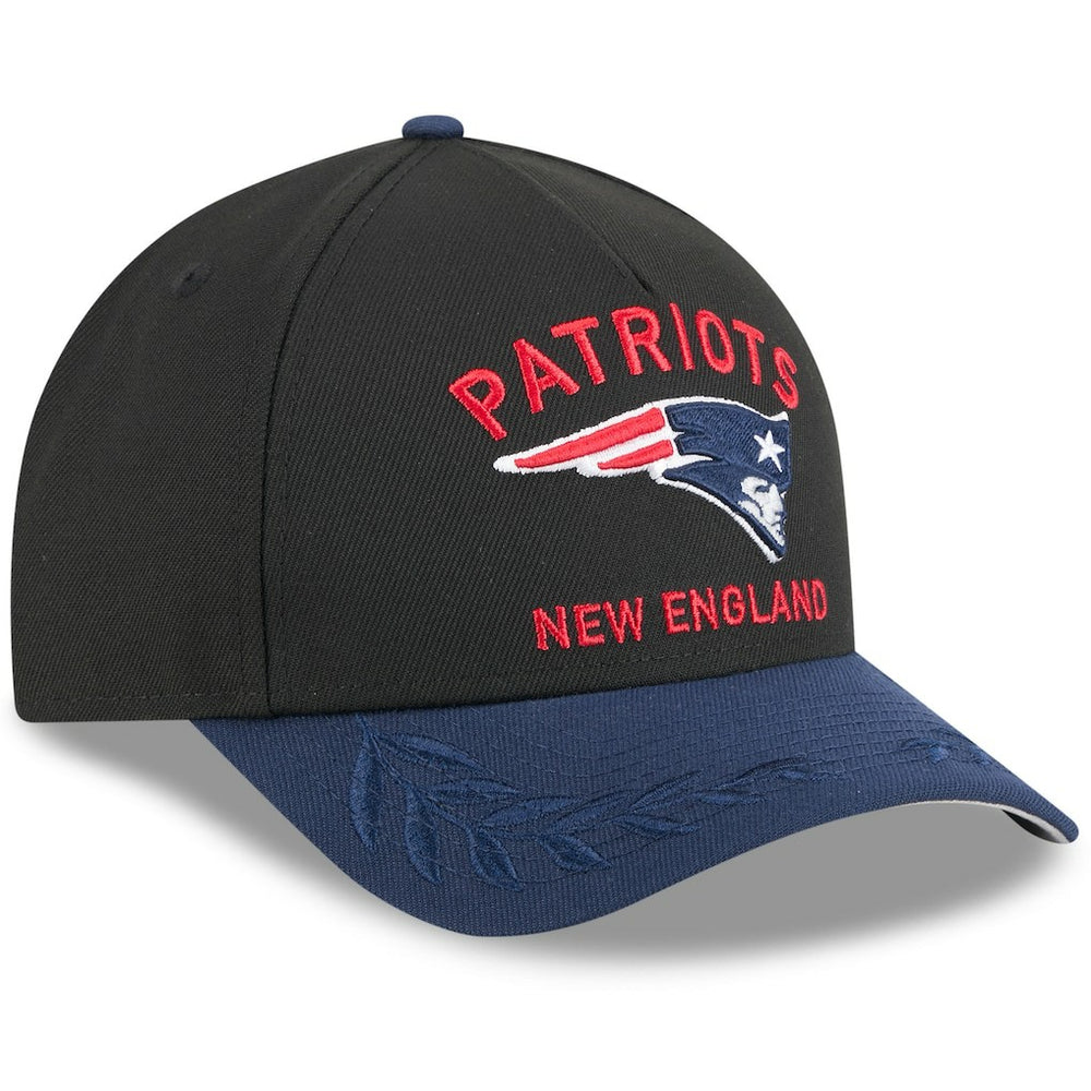 New England Patriots New Era 2025 NFL Draft 9FORTY A-Frame M-Crown Adjustable Hat Black/Navy - NFL