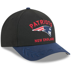 New England Patriots New Era 2025 NFL Draft 9FORTY A-Frame M-Crown Adjustable Hat Black/Navy - NFL