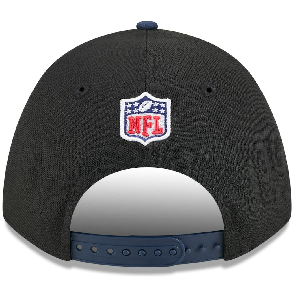 New England Patriots New Era 2025 NFL Draft 9FORTY A-Frame M-Crown Adjustable Hat Black/Navy - NFL