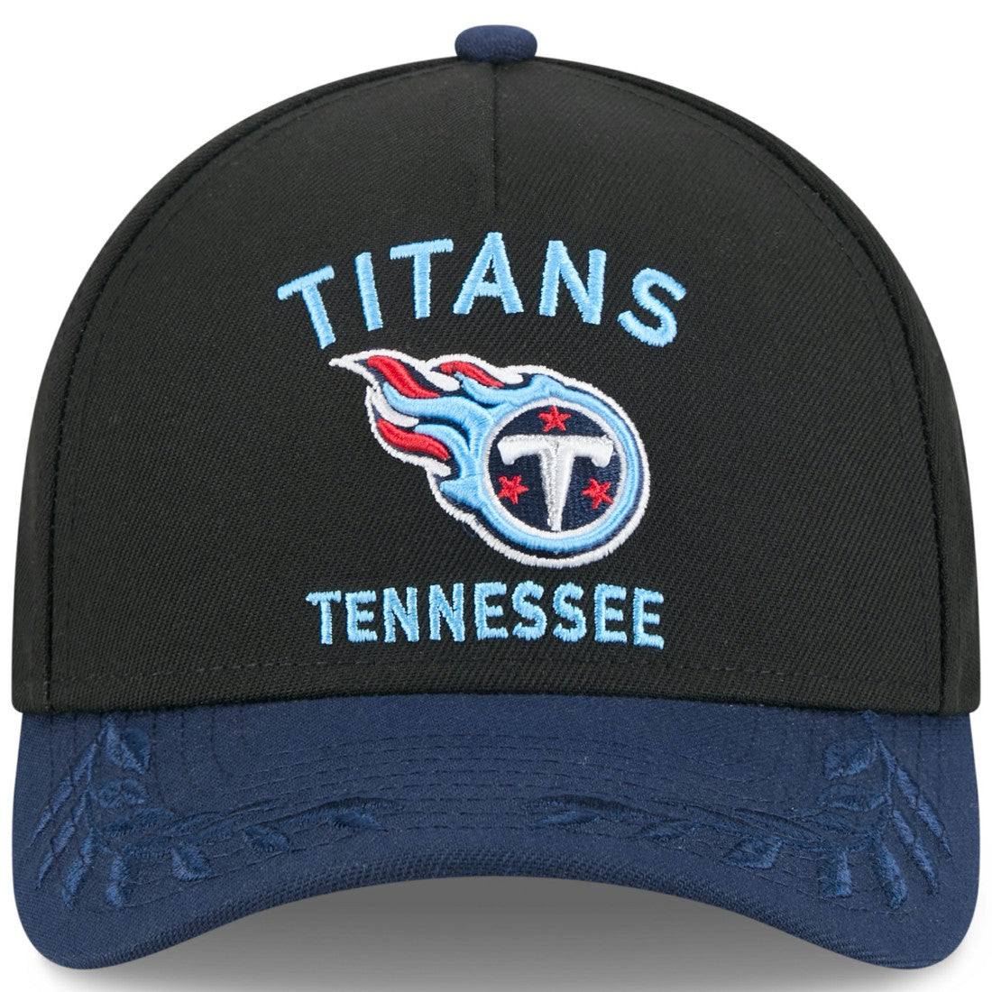 Tennessee Titans New Era 2025 NFL Draft 9FORTY A-Frame M-Crown Adjustable Hat Black/Navy - NFL