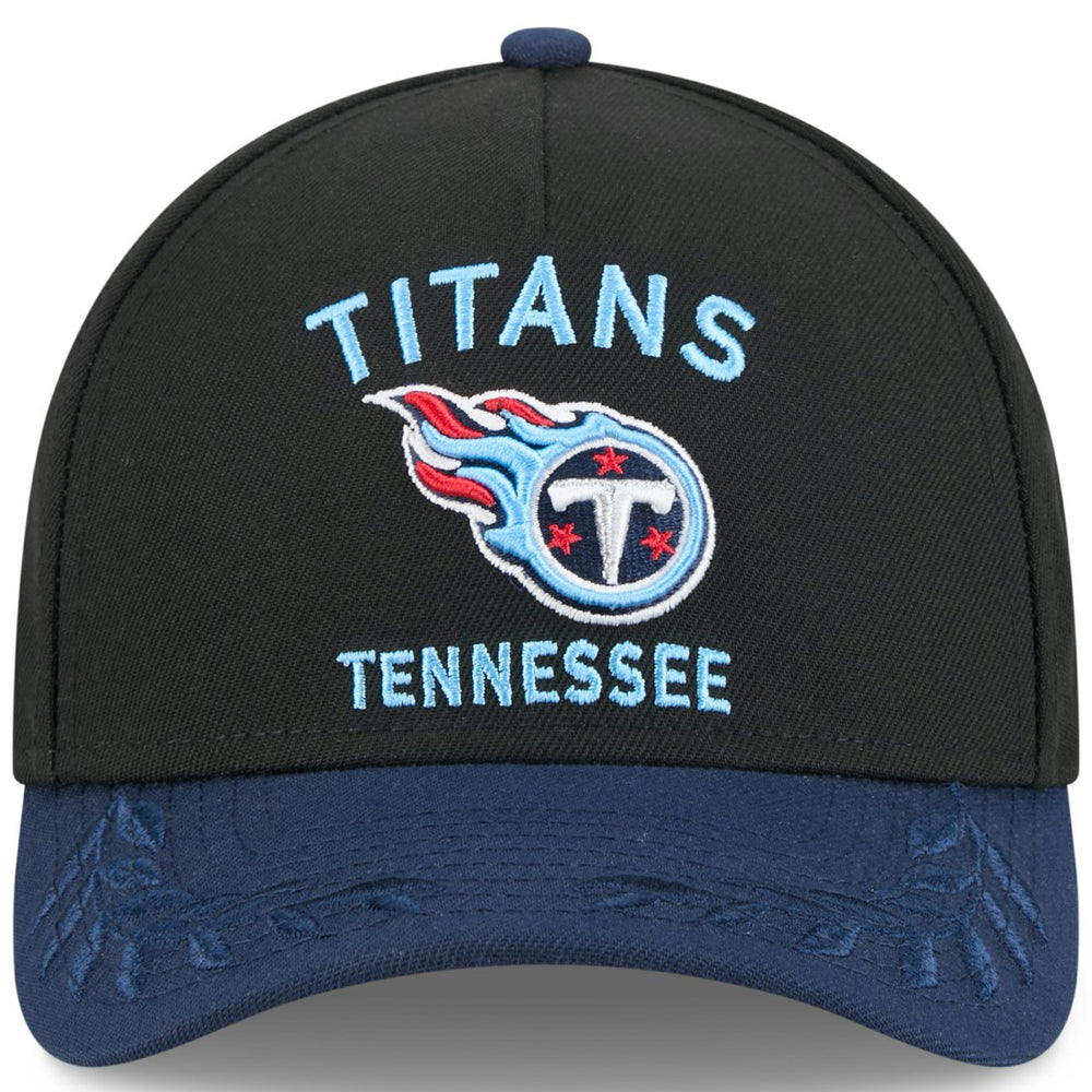 Tennessee Titans New Era 2025 NFL Draft 9FORTY A-Frame M-Crown Adjustable Hat Black/Navy - NFL