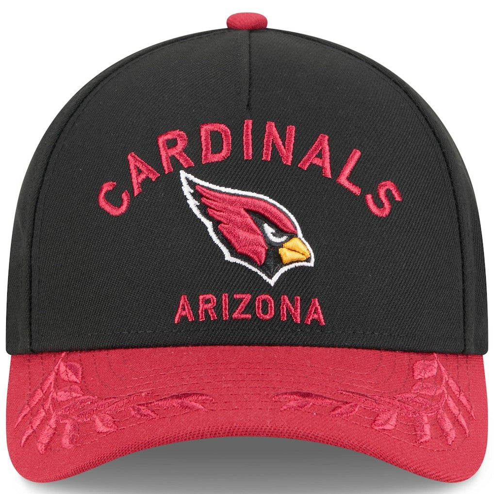 Arizona Cardinals New Era 2025 NFL Draft 9FORTY A-Frame M-Crown Adjustable Hat Black/Cardinal - NFL