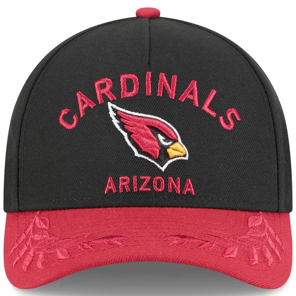 Arizona Cardinals New Era 2025 NFL Draft 9FORTY A-Frame M-Crown Adjustable Hat Black/Cardinal - NFL