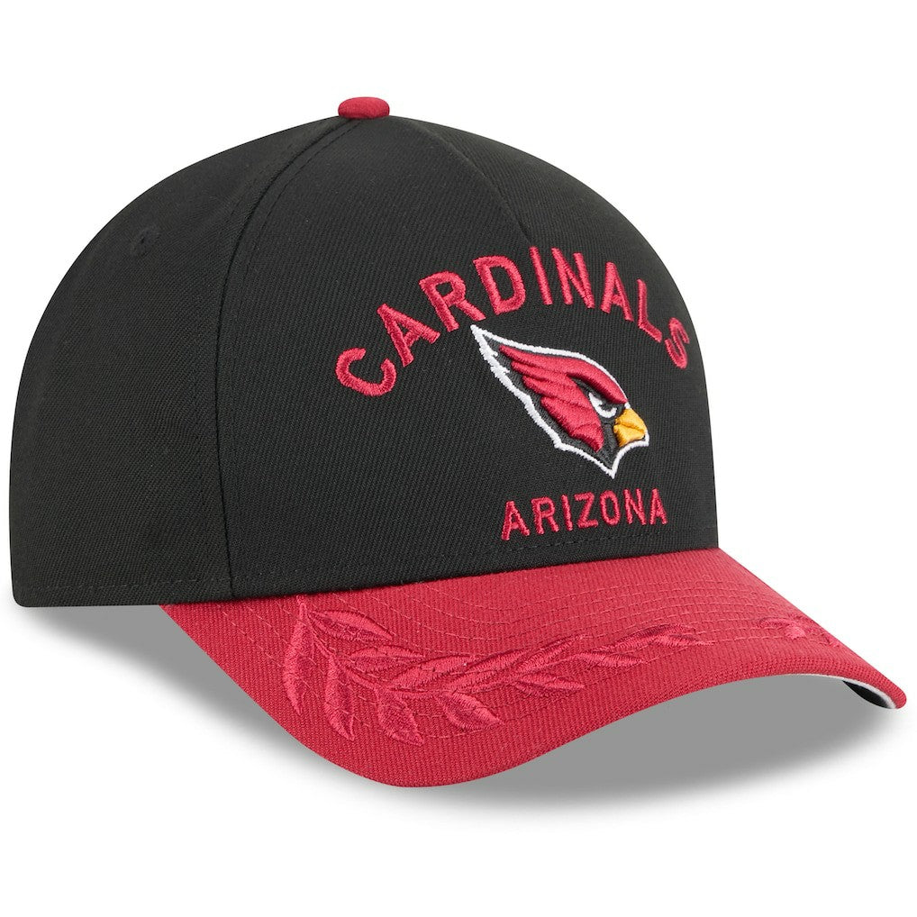 Arizona Cardinals New Era 2025 NFL Draft 9FORTY A-Frame M-Crown Adjustable Hat Black/Cardinal - NFL