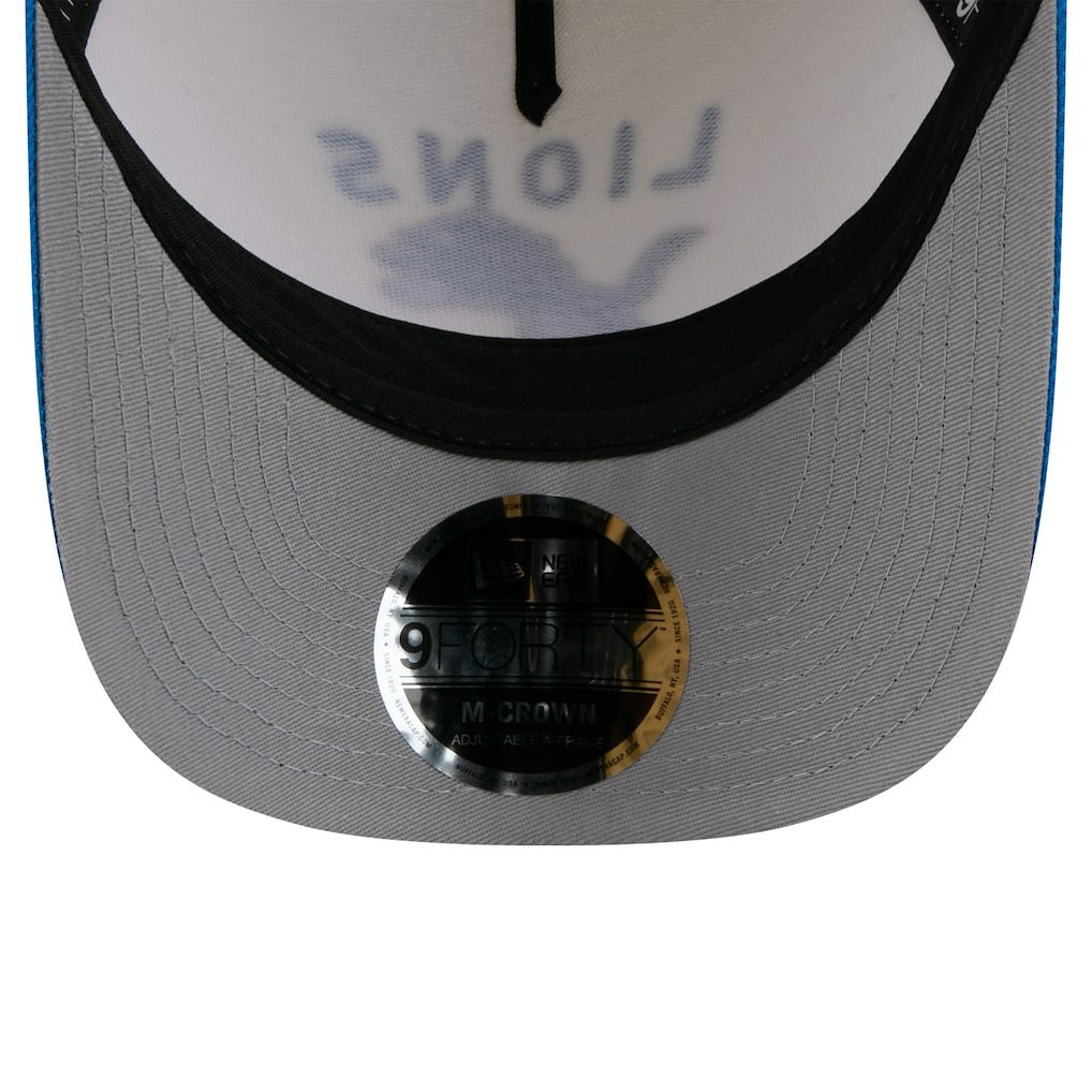 Detroit Lions New Era 2025 NFL Draft 9FORTY A-Frame M-Crown Adjustable Hat Cream/Blue - NFL