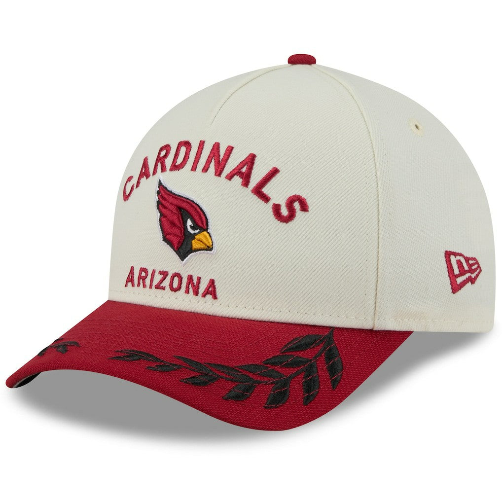 Arizona Cardinals New Era 2025 NFL Draft 9FORTY A-Frame M-Crown Adjustable Hat Cream/Cardinal - NFL