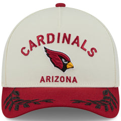 Arizona Cardinals New Era 2025 NFL Draft 9FORTY A-Frame M-Crown Adjustable Hat Cream/Cardinal - NFL