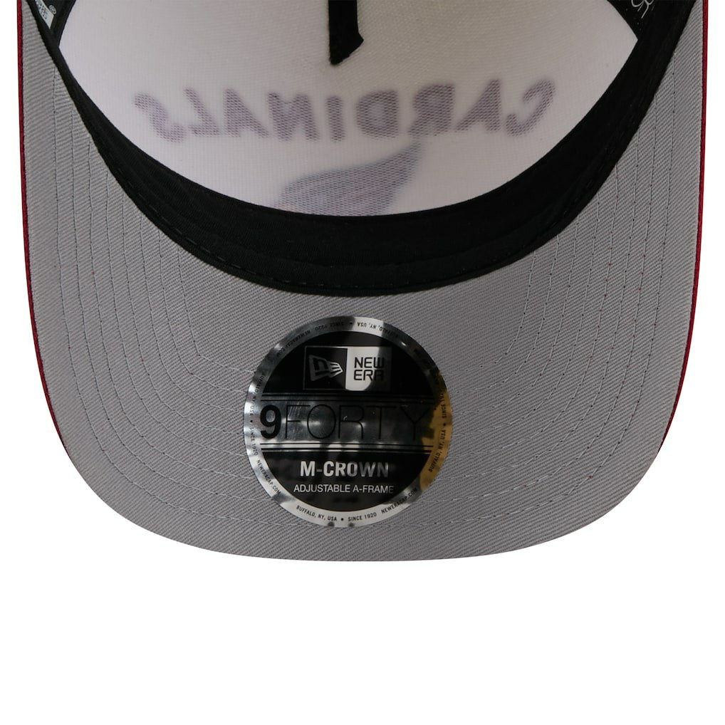 Arizona Cardinals New Era 2025 NFL Draft 9FORTY A-Frame M-Crown Adjustable Hat Cream/Cardinal - NFL