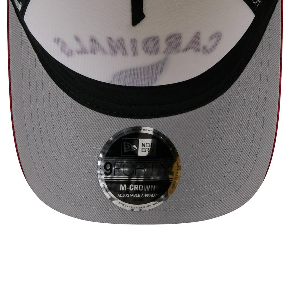 Arizona Cardinals New Era 2025 NFL Draft 9FORTY A-Frame M-Crown Adjustable Hat Cream/Cardinal - NFL