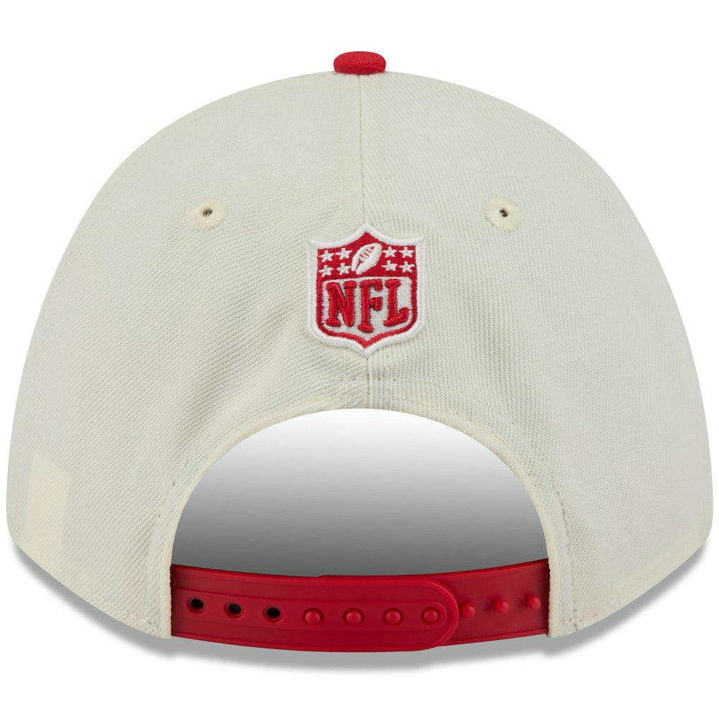 Kansas City Chiefs New Era 2025 NFL Draft 9FORTY A-Frame M-Crown Adjustable Hat Cream/Red - NFL