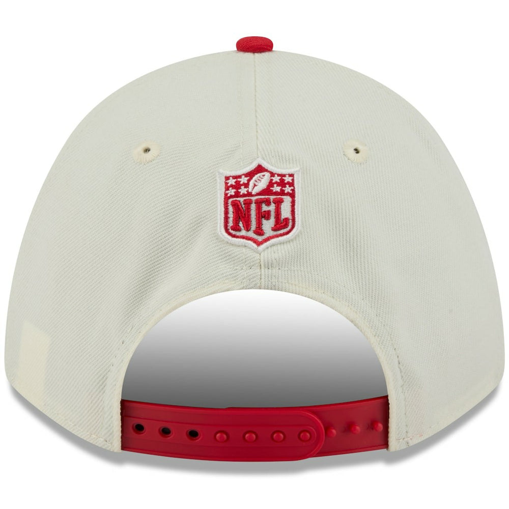 Kansas City Chiefs New Era 2025 NFL Draft 9FORTY A-Frame M-Crown Adjustable Hat Cream/Red - NFL