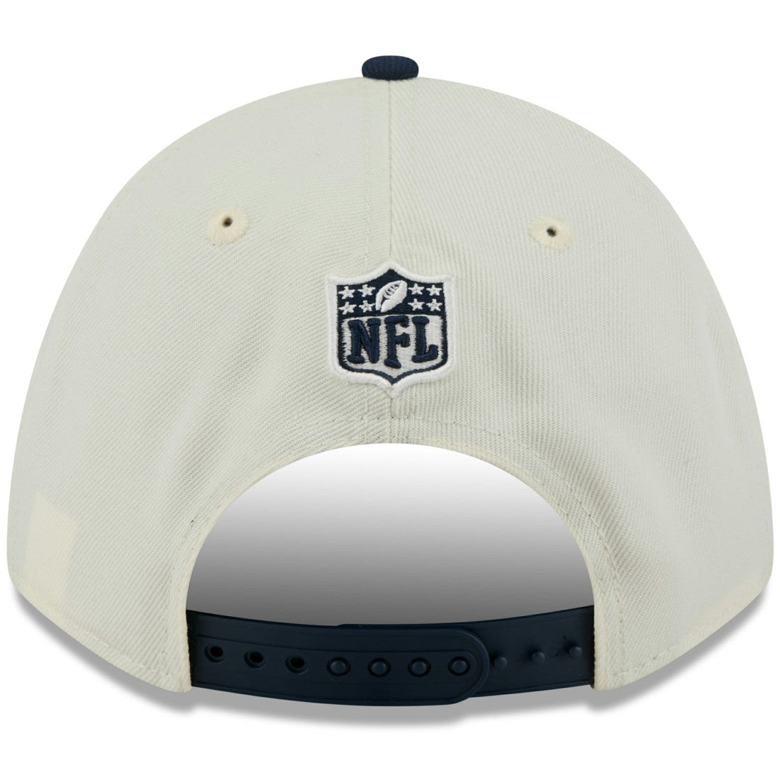 Tennessee Titans New Era 2025 NFL Draft 9FORTY A-Frame M-Crown Adjustable Hat Cream/Navy - NFL