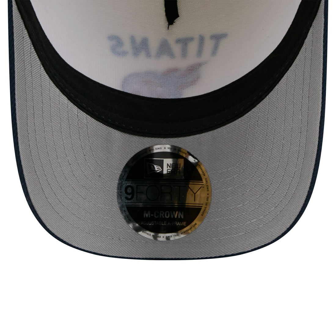 Tennessee Titans New Era 2025 NFL Draft 9FORTY A-Frame M-Crown Adjustable Hat Cream/Navy - NFL