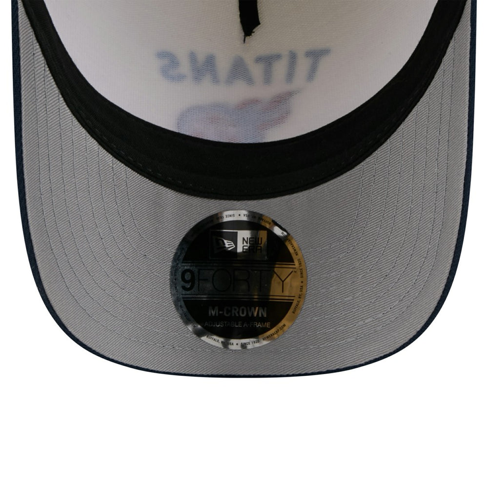 Tennessee Titans New Era 2025 NFL Draft 9FORTY A-Frame M-Crown Adjustable Hat Cream/Navy - NFL