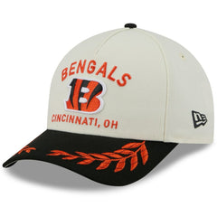 Cincinnati Bengals New Era 2025 NFL Draft 9FORTY A-Frame M-Crown Adjustable Hat Cream/Black - NFL