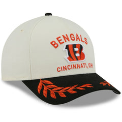 Cincinnati Bengals New Era 2025 NFL Draft 9FORTY A-Frame M-Crown Adjustable Hat Cream/Black - NFL