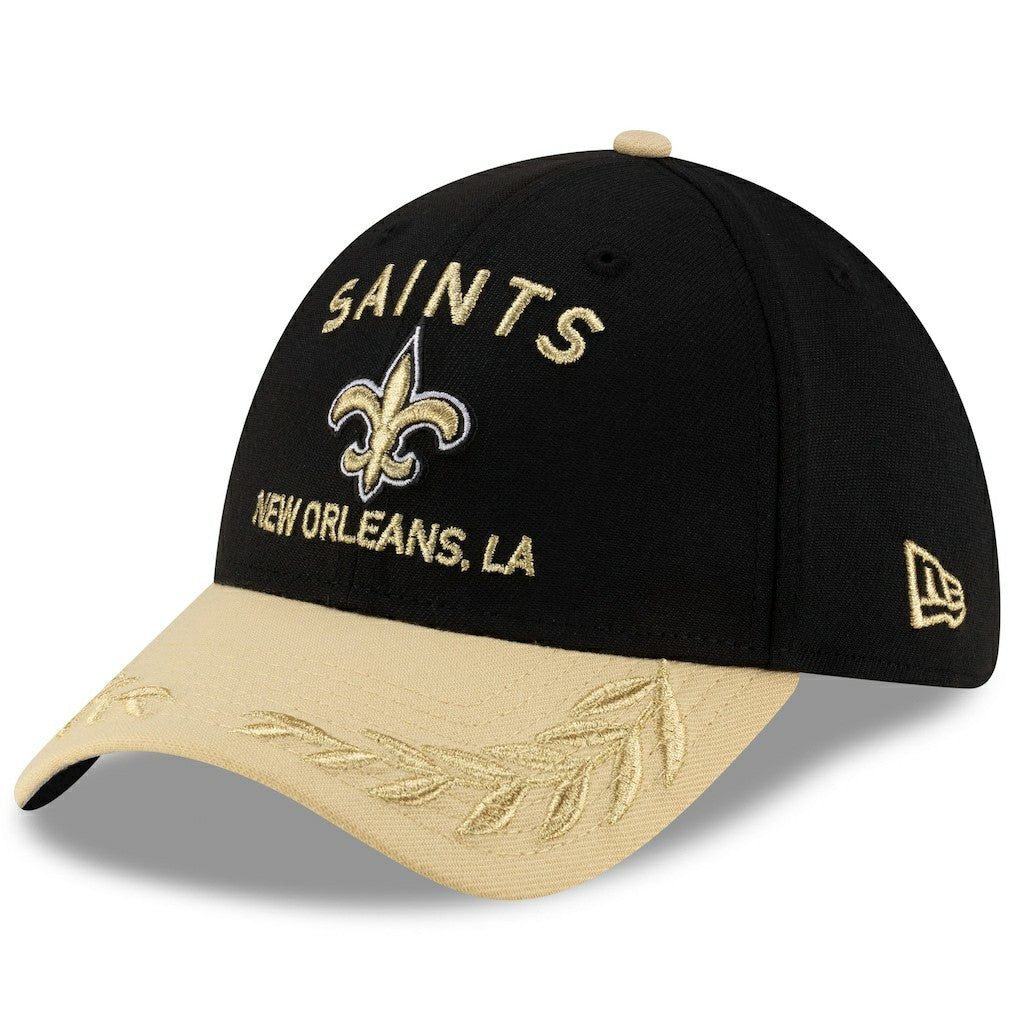 New Orleans Saints New Era 2025 NFL Draft 39THIRTY Flex Hat Black/Gold - NFL