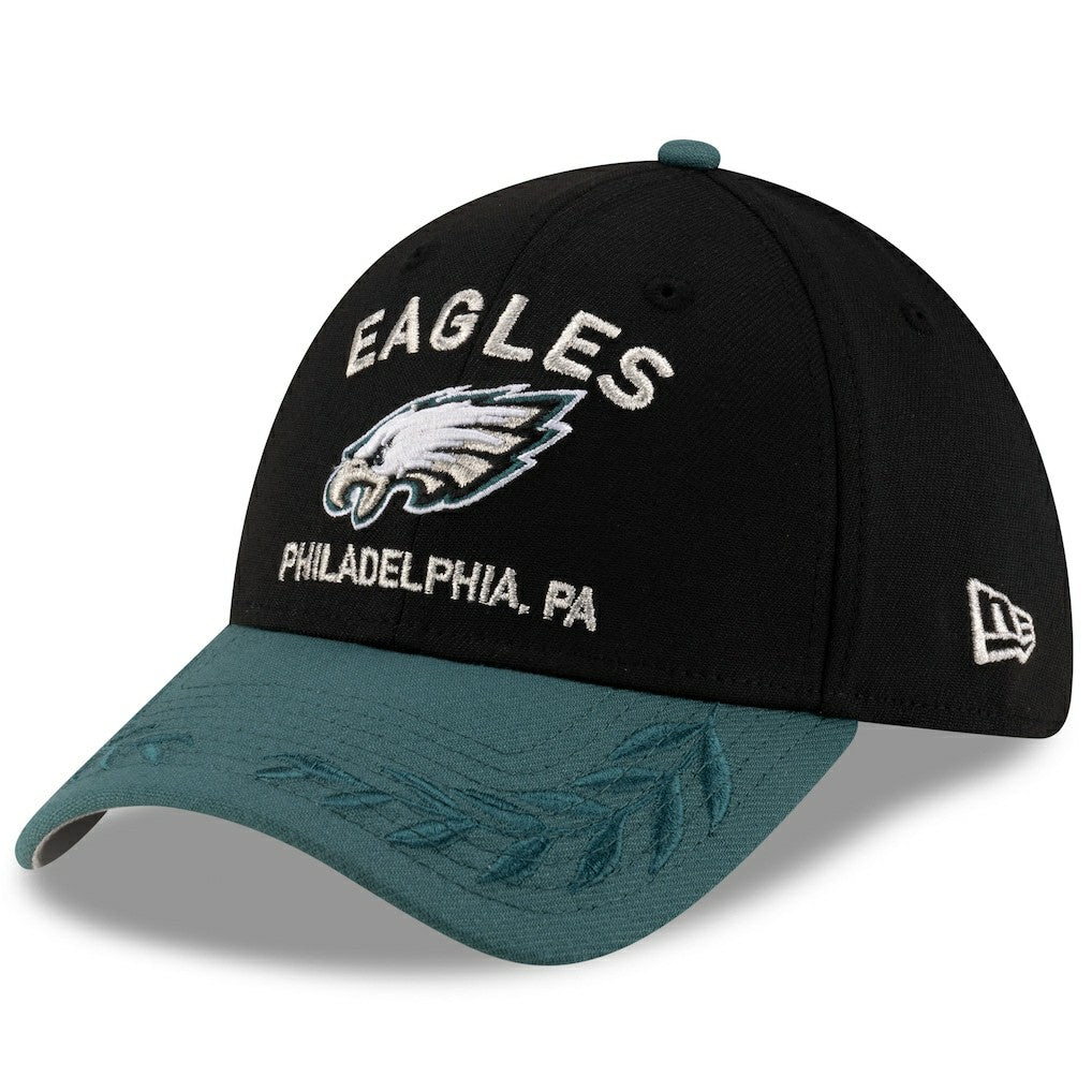 Philadelphia Eagles New Era 2025 NFL Draft 39THIRTY Flex Hat Black/Midnight Green - NFL