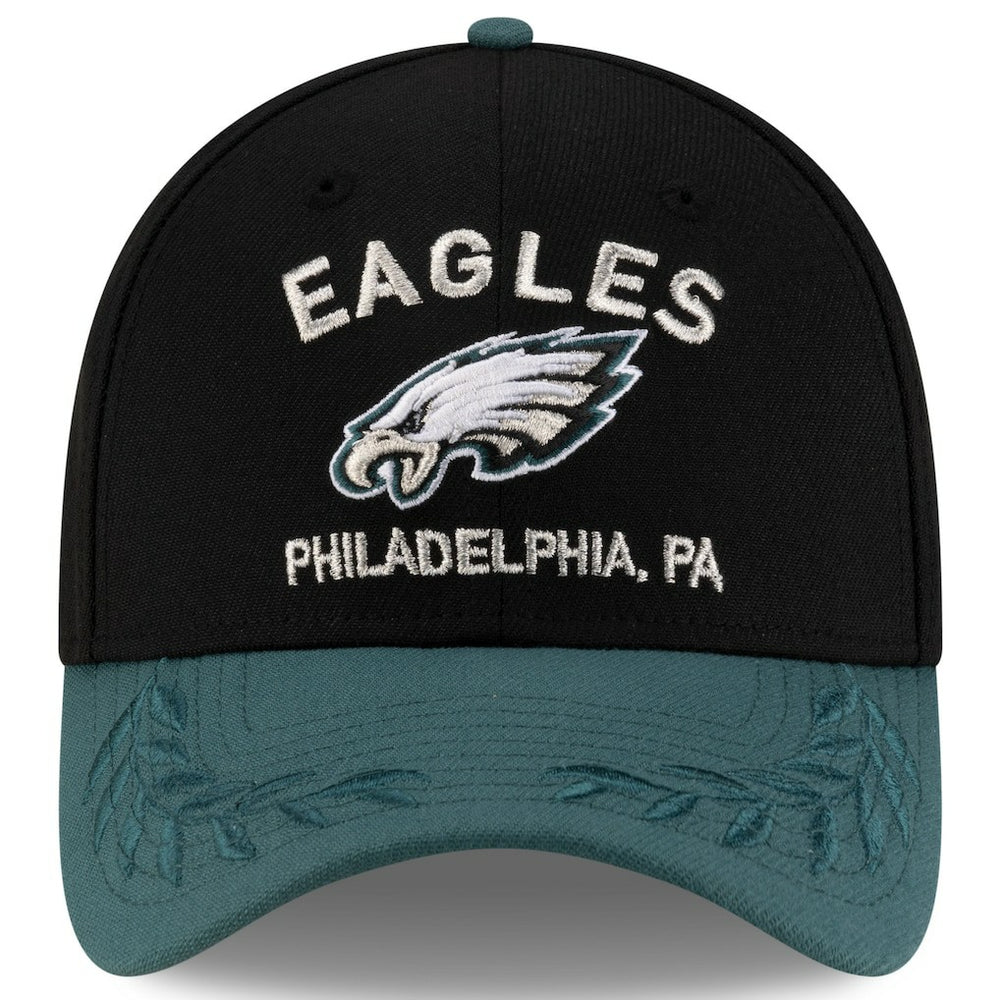 Philadelphia Eagles New Era 2025 NFL Draft 39THIRTY Flex Hat Black/Midnight Green - NFL