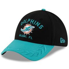 Miami Dolphins New Era 2025 NFL Draft 39THIRTY Flex Hat Black/Aqua - NFL