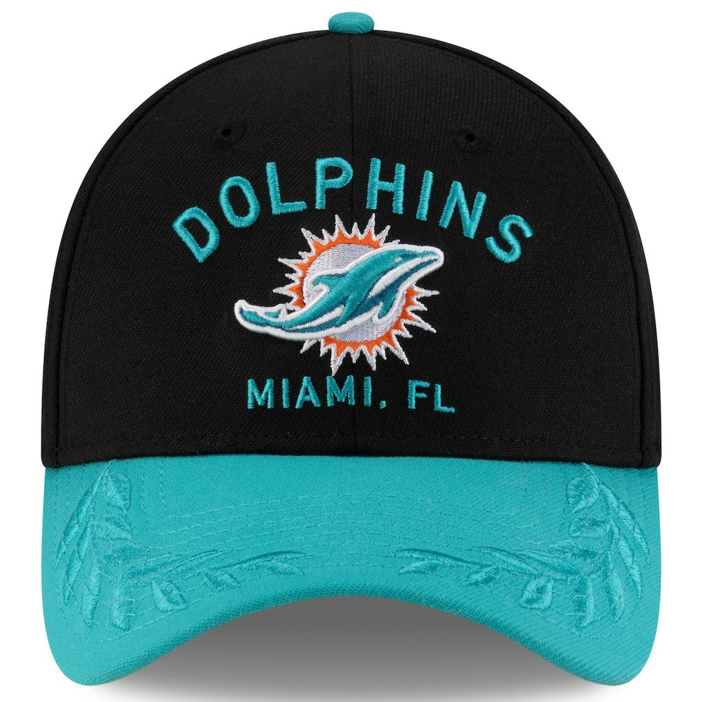 Miami Dolphins New Era 2025 NFL Draft 39THIRTY Flex Hat Black/Aqua - NFL