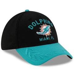 Miami Dolphins New Era 2025 NFL Draft 39THIRTY Flex Hat Black/Aqua - NFL