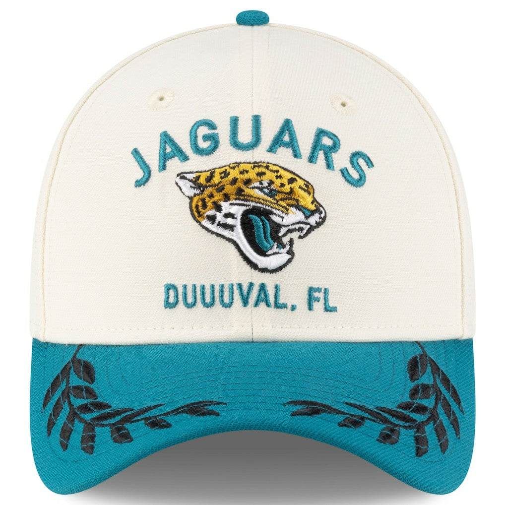 Jacksonville Jaguars New Era 2025 NFL Draft 39THIRTY Flex Hat Cream/Teal - NFL