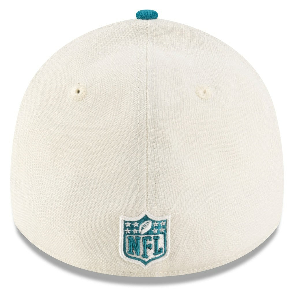 Jacksonville Jaguars New Era 2025 NFL Draft 39THIRTY Flex Hat Cream/Teal - NFL