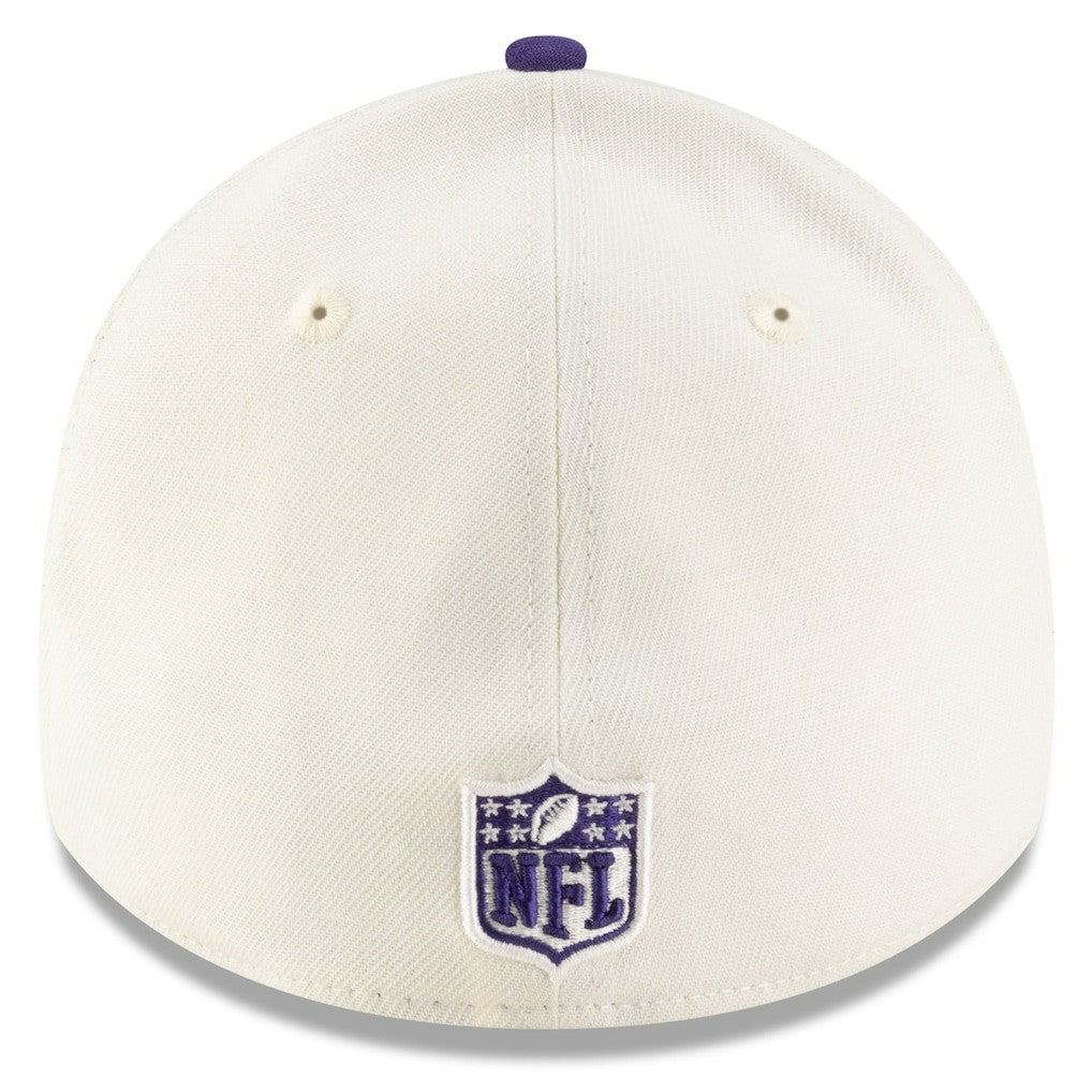 Baltimore Ravens New Era 2025 NFL Draft 39THIRTY Flex Hat Cream/Purple - NFL