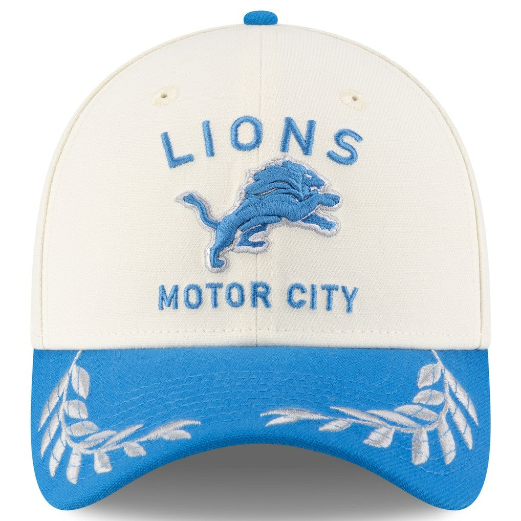 Detroit Lions New Era 2025 NFL Draft 39THIRTY Flex Hat Cream/Blue - NFL