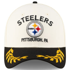 Pittsburgh Steelers New Era 2025 NFL Draft 39THIRTY Flex Hat Cream/Black - NFL