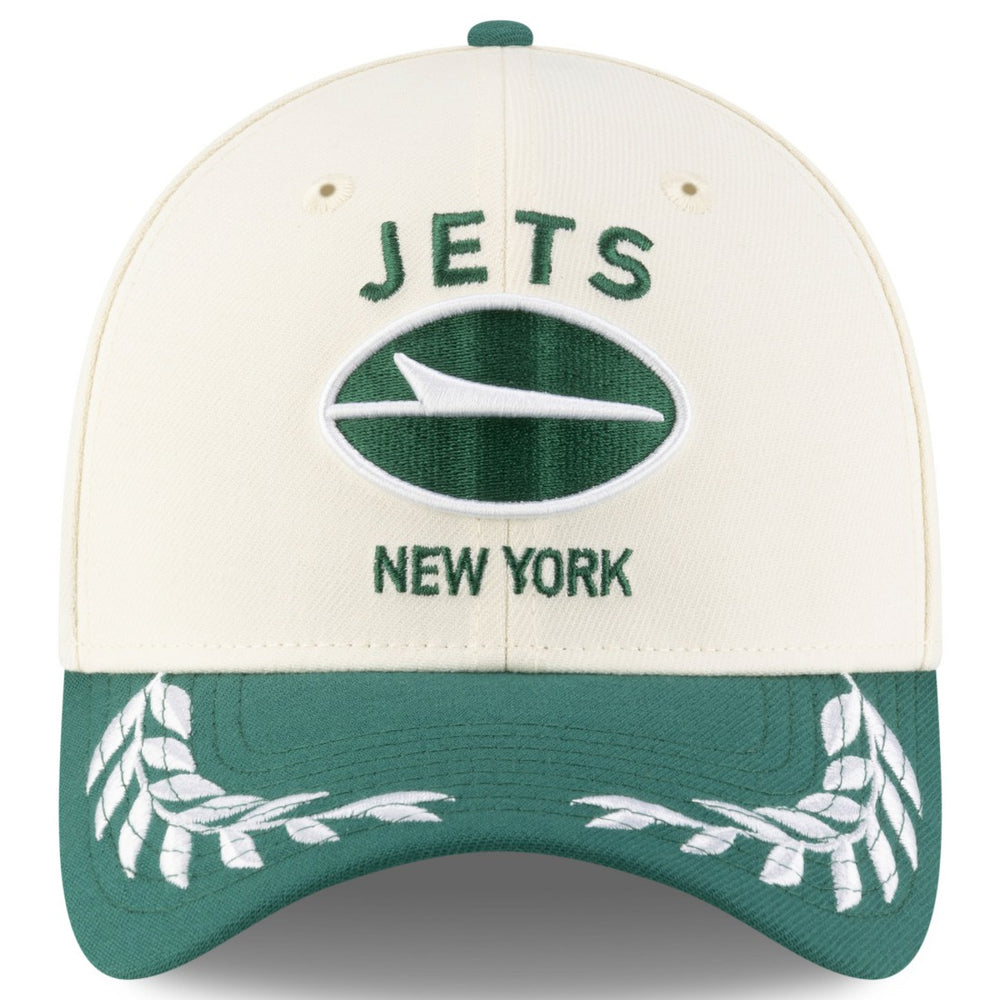 New York Jets New Era 2025 NFL Draft 39THIRTY Flex Hat Cream/Green - NFL