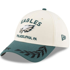 Philadelphia Eagles New Era 2025 NFL Draft 39THIRTY Flex Hat Cream/Midnight Green - NFL