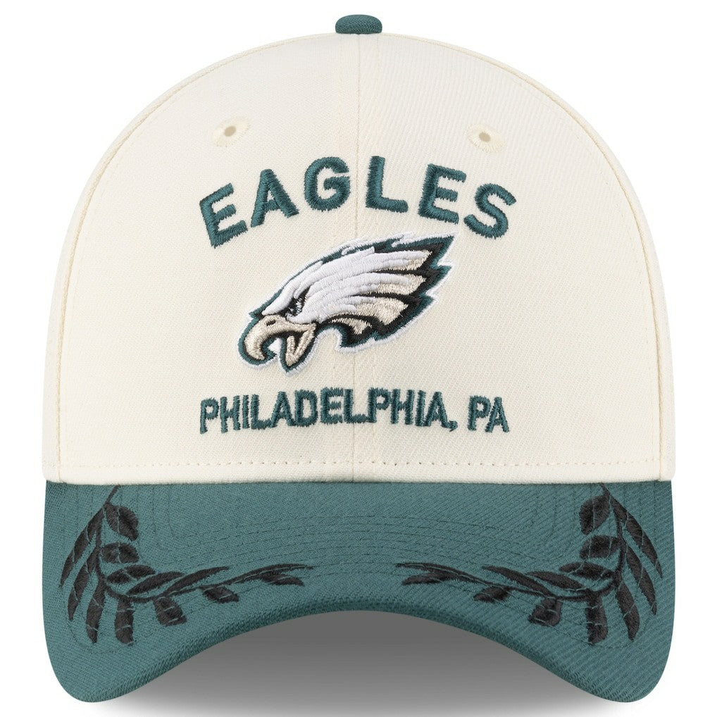 Philadelphia Eagles New Era 2025 NFL Draft 39THIRTY Flex Hat Cream/Midnight Green - NFL