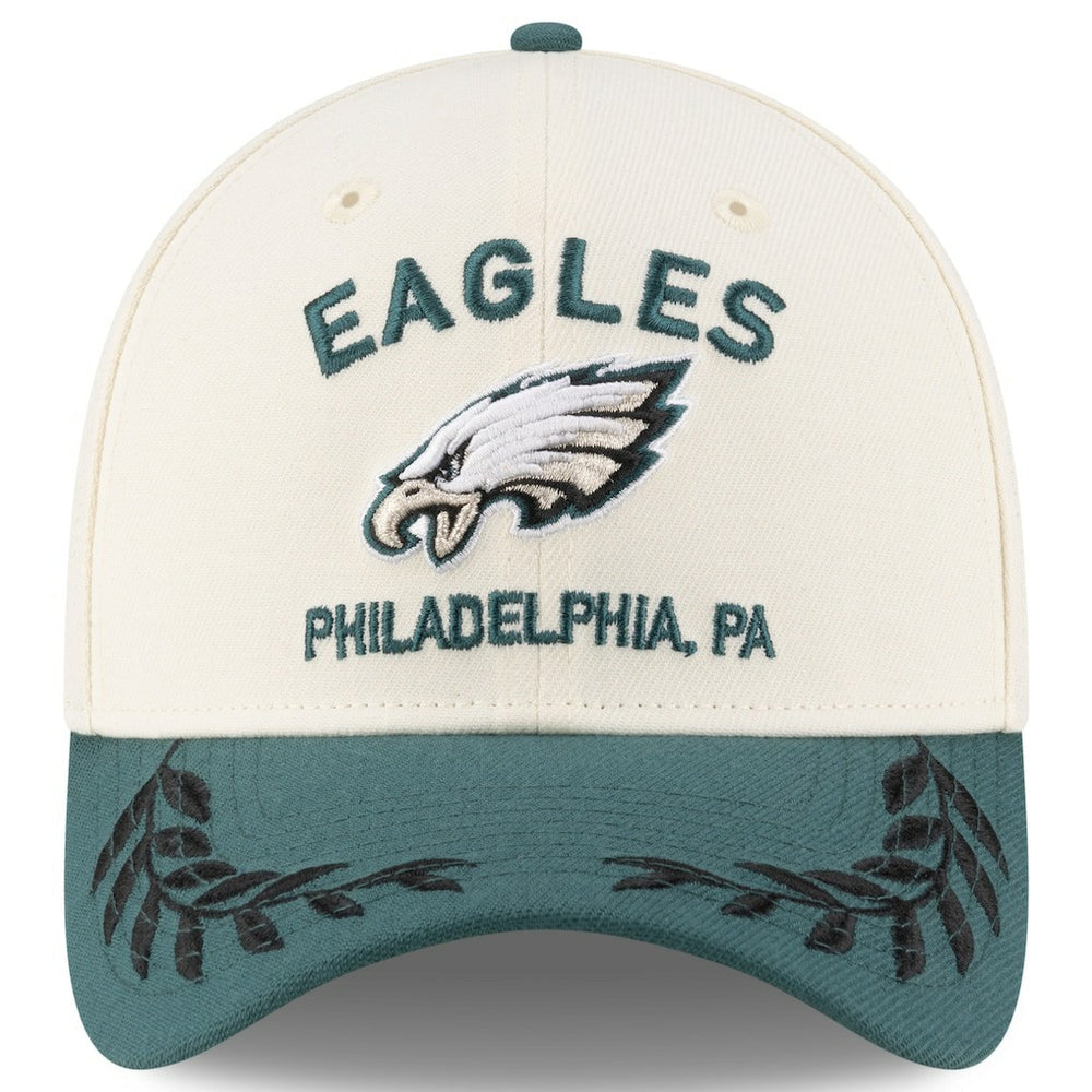 Philadelphia Eagles New Era 2025 NFL Draft 39THIRTY Flex Hat Cream/Midnight Green - NFL