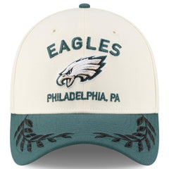 Philadelphia Eagles New Era 2025 NFL Draft 39THIRTY Flex Hat Cream/Midnight Green - NFL
