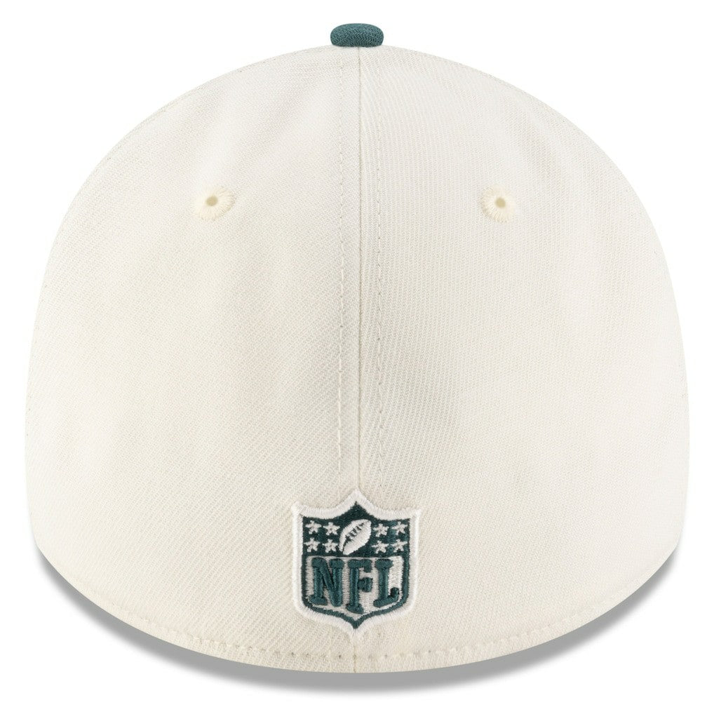 Philadelphia Eagles New Era 2025 NFL Draft 39THIRTY Flex Hat Cream/Midnight Green - NFL