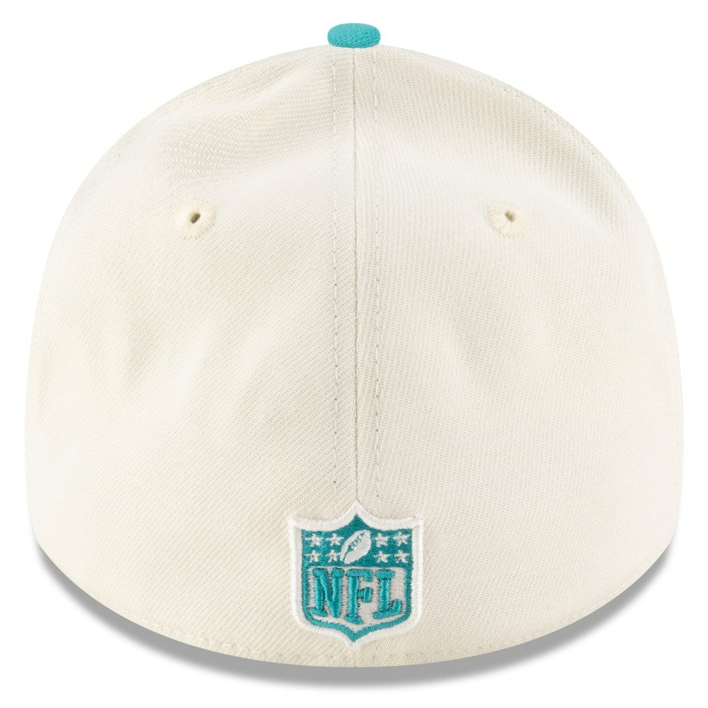 Miami Dolphins New Era 2025 NFL Draft 39THIRTY Flex Hat Cream/Aqua - NFL