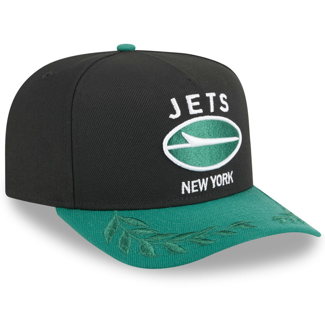New York Jets New Era Youth 2025 NFL Draft A-Frame 9FIFTY Snapback Hat Black/Green - NFL