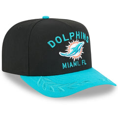 Miami Dolphins New Era Youth 2025 NFL Draft A-Frame 9FIFTY Snapback Hat Black/Aqua - NFL