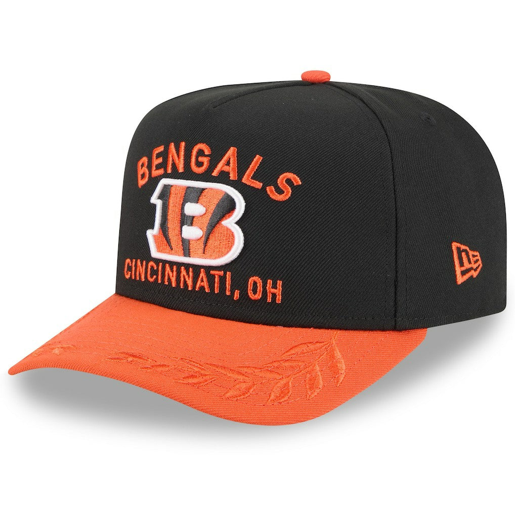 Cincinnati Bengals New Era Youth 2025 NFL Draft A-Frame 9FIFTY Snapback Hat Black/Orange - NFL