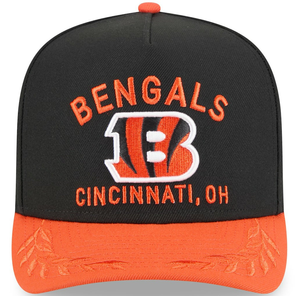 Cincinnati Bengals New Era Youth 2025 NFL Draft A-Frame 9FIFTY Snapback Hat Black/Orange - NFL