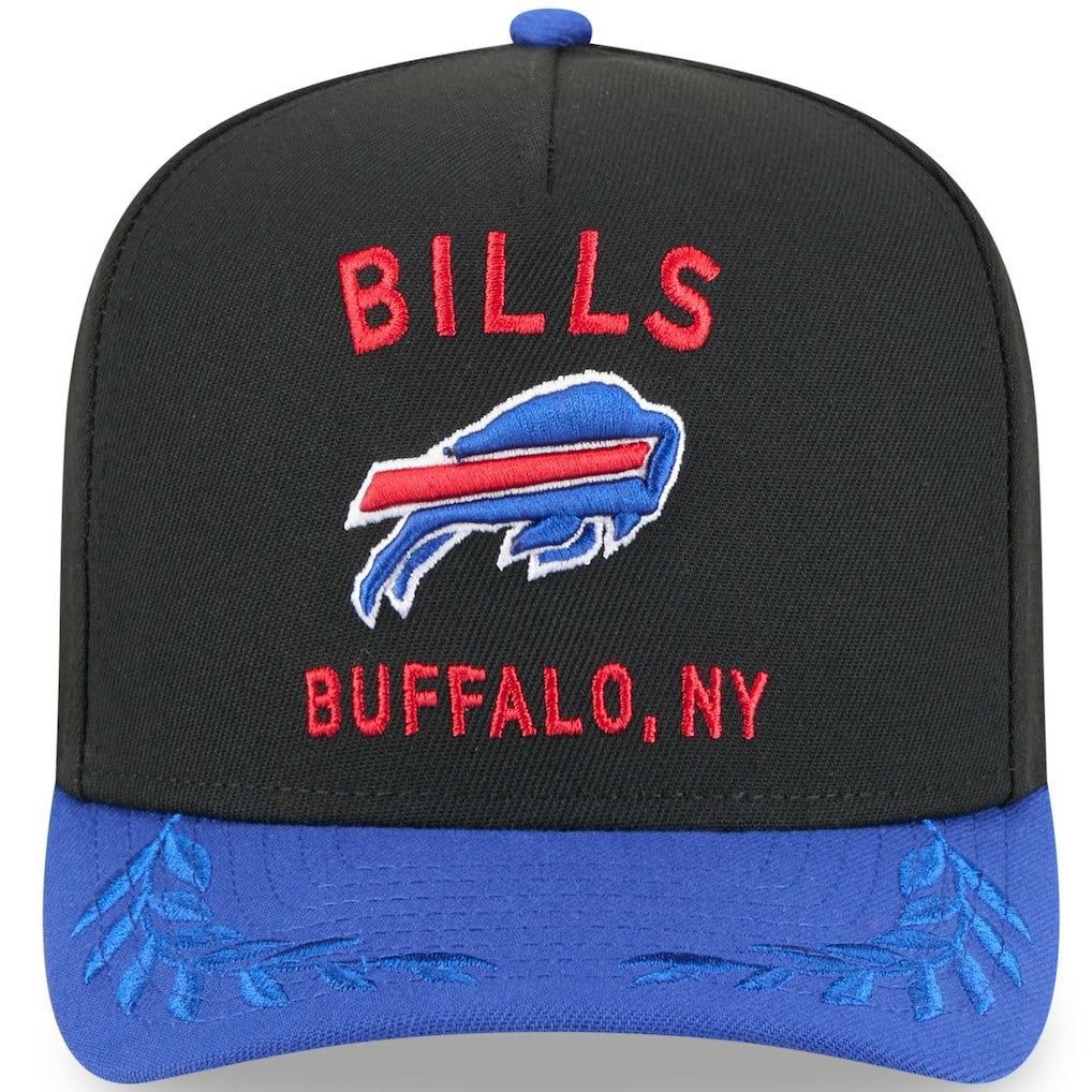 Buffalo Bills New Era Youth 2025 NFL Draft A-Frame 9FIFTY Snapback Hat Black/Royal - NFL
