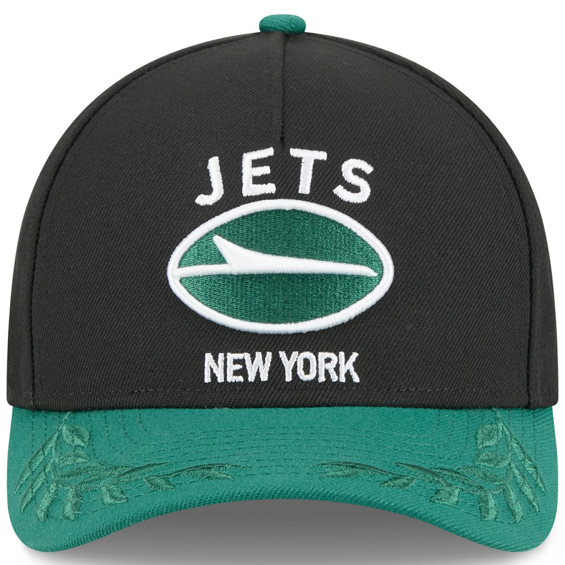 New York Jets New Era Youth 2025 NFL Draft 9FORTY A-Frame M-Crown Adjustable Hat Black/Green - NFL