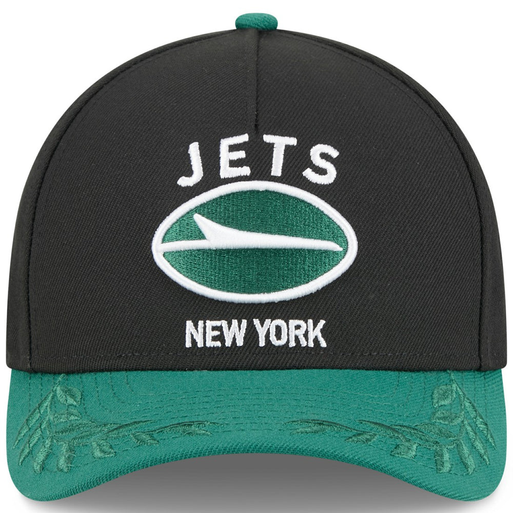 New York Jets New Era Youth 2025 NFL Draft 9FORTY A-Frame M-Crown Adjustable Hat Black/Green - NFL