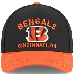 Cincinnati Bengals New Era Youth 2025 NFL Draft 9FORTY A-Frame M-Crown Adjustable Hat Black/Orange - NFL