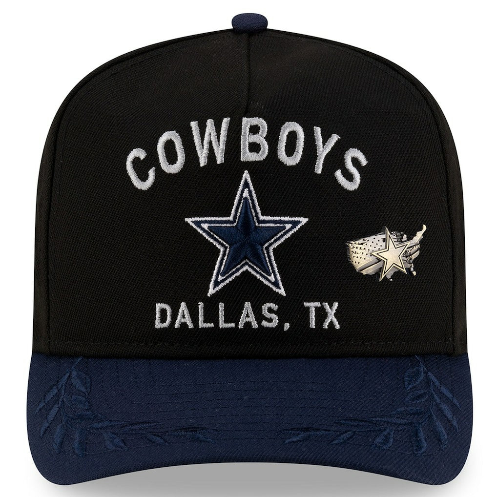 Dallas Cowboys New Era 2025 NFL Draft On Stage A-Frame 59FIFTY Fitted Hat Black/Navy - NFL