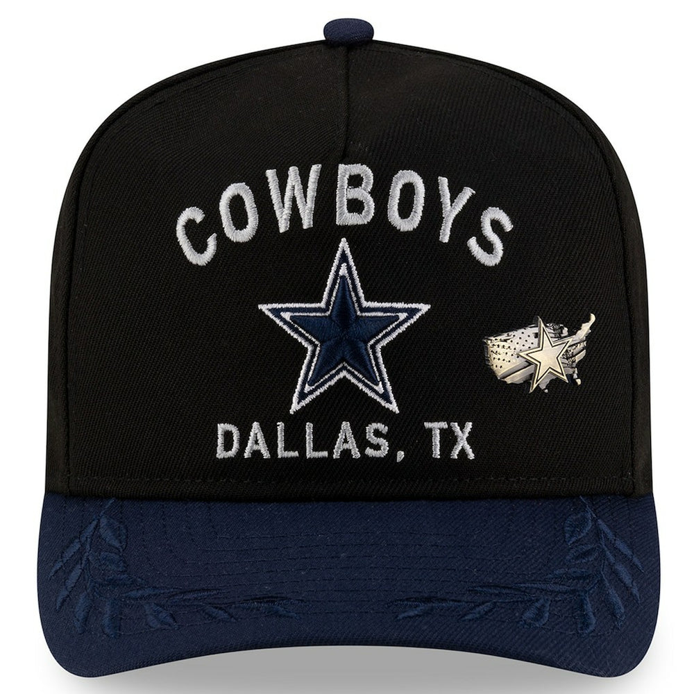 Dallas Cowboys New Era 2025 NFL Draft On Stage A-Frame 59FIFTY Fitted Hat Black/Navy - NFL