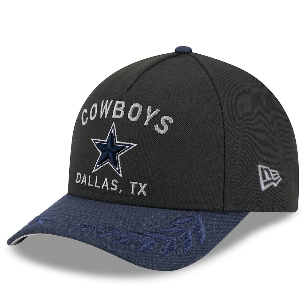 Dallas Cowboys New Era 2025 NFL Draft 9FORTY A-Frame M-Crown Adjustable Hat Black/Navy - NFL